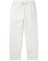 SMR Days - Malibu Straight-leg Striped Organic Cotton Drawstring Trousers - Lyst
