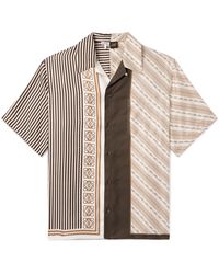 Loewe - Paula's Ibiza Convertible-collar Striped Silk-twill Shirt - Lyst