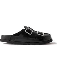 Birkenstock - 222 West Glossed-leather Clogs - Lyst