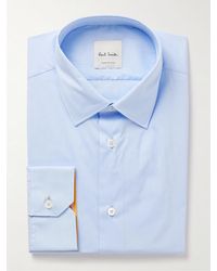 Paul Smith - Schmal geschnittenes Hemd aus Popeline aus einer Baumwollmischung - Lyst