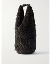 Our Legacy - Drip Tote aus Plüschmaterial mit Lederbesatz - Lyst