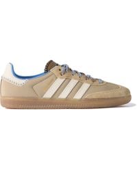 adidas Originals - Wales Bonner Samba Suede And Leather-trimmed Shell Sneakers - Lyst