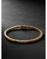 Mateo - Gold Sapphire Tennis Bracelet - Lyst