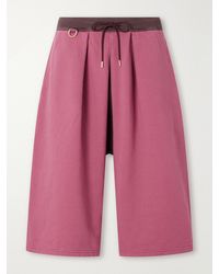 Kapital - Wide-Leg Cotton-Jersey Drawstring Shorts - Lyst