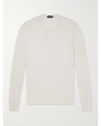 Tom Ford - Lyocell And Cotton-blend Jersey Henley T-shirt - Lyst
