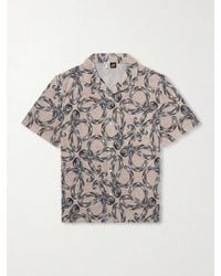 Loewe - Paula's Ibiza Camp-Collar Printed Cotton-Blend Terry Shirt - Lyst