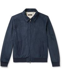 Loro Piana - Rain System Suede Bomber Jacket - Lyst