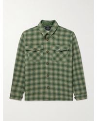 Portuguese Flannel - Waffle-knit Checked Wool Overshirt - Lyst