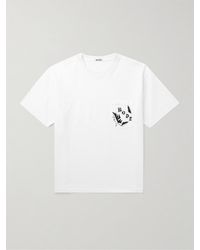 Bode - Beaded Leaf Embellished Printed Cotton-jersey T-shirt - Lyst