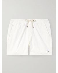 Polo Ralph Lauren - Prepster Straight-leg Logo-embroidered Cotton-corduroy Drawstring Shorts - Lyst