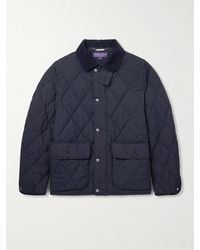 Ralph Lauren - Carleton Corduroy And Suede-Trimmed Quilted Shell Down Jacket - Lyst