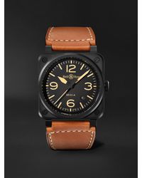 Bell & Ross - Br 03 Heritage Automatic 41mm Ceramic And Leather Watch - Lyst
