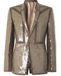 Rick Owens - Fogpocket Neue Alice Sequined Cotton-gauze Suit Jacket - Lyst