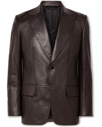 Tom Ford - Slim-fit Leather Blazer - Lyst
