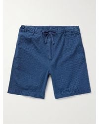 Hartford - Tank Straight-leg Printed Cotton-seersucker Drawstring Shorts - Lyst
