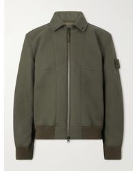 Stone Island - Ghost Garment-Dyed Bonded Rubberised-Leather Jacket - Lyst