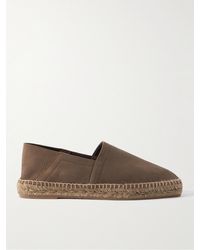 Tom Ford - Barnes Collapsible-heel Textured-leather Espadrilles - Lyst