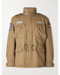 Polo Ralph Lauren - The Iconic Logo-Appliquéd Striped Cotton Field Jacket - Lyst