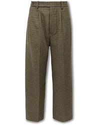 Bode - Morris Pleated Straight-Leg Houndstooth Wool Trousers - Lyst