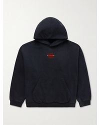 Balenciaga - Logo-embroidered Cotton-jersey Hoodie - Lyst