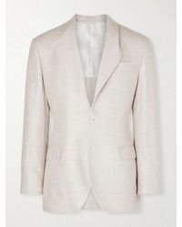 Brunello Cucinelli - Silk, Linen And Wool-Blend Blazer - Lyst