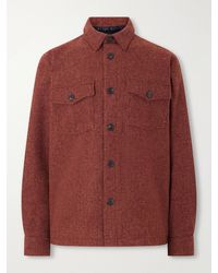 Portuguese Flannel - Mélange Wool-Tweed Overshirt - Lyst