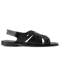 John Lobb - Seaford Woven Leather Sandals - Lyst