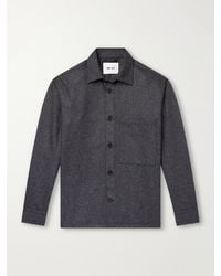 NN07 - Freddy Herringbone Wool-Blend Shirt - Lyst