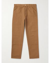 Carhartt - Double Knee Straight-leg Cotton-canvas Carpenter Trousers - Lyst