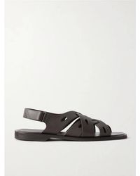 John Lobb - Seaford Full-Grain Leather Sandals - Lyst