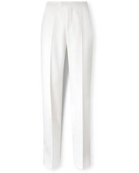 Alexander McQueen - Straight-leg Wool-twill Suit Trousers - Lyst
