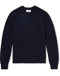 MR P. Knitted Raglan Cashmere Sweatshirt - Blue