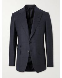 Tom Ford - Slim-fit Prince Of Wales Checked Wool Suit Jacket - Lyst