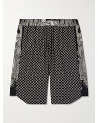 Balmain - Gerade geschnittene Shorts aus Popeline mit Logoprint - Lyst