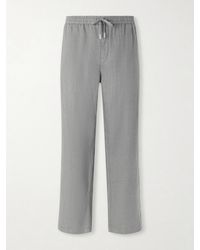 MR P. - Edward Straight-Leg Garment-Dyed Linen Drawstring Trousers - Lyst