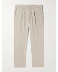 NN07 - Bill 1080 Tapered Pleated Organic Cotton-blend Trousers - Lyst