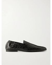 TOTEME - Soft Croc-Effect Leather Loafers - Lyst