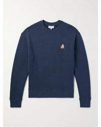 Maison Kitsuné - Speedy Fox Sweatshirt aus Baumwoll-Jersey mit Logoapplikation - Lyst