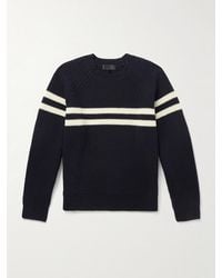 Nili Lotan - Darius Striped Ribbed Cashmere Sweater - Lyst