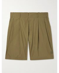 Moncler Genius - 2 Moncler 1952 Straight-leg Pleated Cotton-poplin Shorts - Lyst