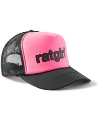 Stray Rats - Ratgirl Logo-print Scuba And Mesh Trucker Cap - Lyst