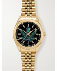 Timex - Jacquie Aiche Legacy High Life goldfarbene Uhr mit Kristallen - Lyst
