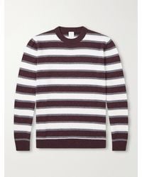 Eleventy - Striped Cashmere Sweater - Lyst