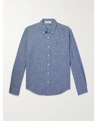 Alex Mill - Hemd aus Chambray aus einer Leinen-Baumwollmischung mit Button-Down-Kragen - Lyst