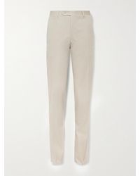 Canali - Slim-fit Cotton-blend Twill Suit Trousers - Lyst