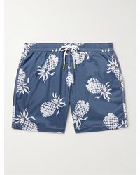 Hartford - Straight-leg Mid-length Printed Recycled Swim Shorts - Lyst