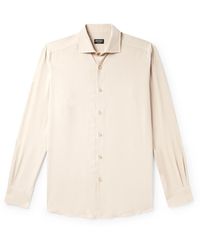 Zegna - Garment-dyed Silk Shirt - Lyst