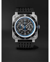 Bell & Ross - Alpine F1 Team Br 03-94 Limited Edition Automatic Chronograph 42mm Stainless Steel And Rubber Watch - Lyst