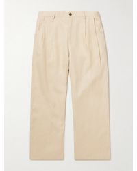 NN07 - Justin 1454 Wide-Leg Pleated Linen Suit Trousers - Lyst