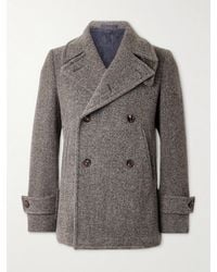 Caruso - Double-breasted Wool-blend Peacoat - Lyst